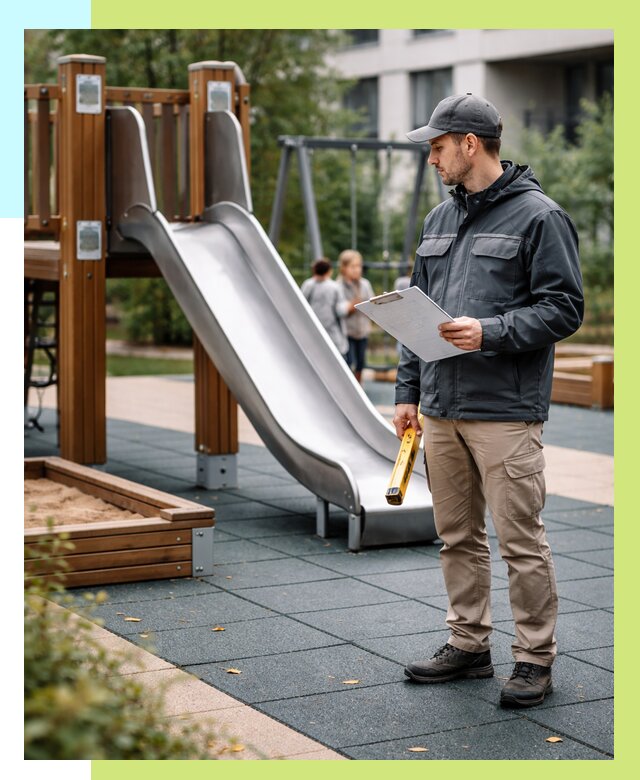 Сертификация детских площадок в Ленинске-Кузнецком от 25553 р. | Алешин-Лнн