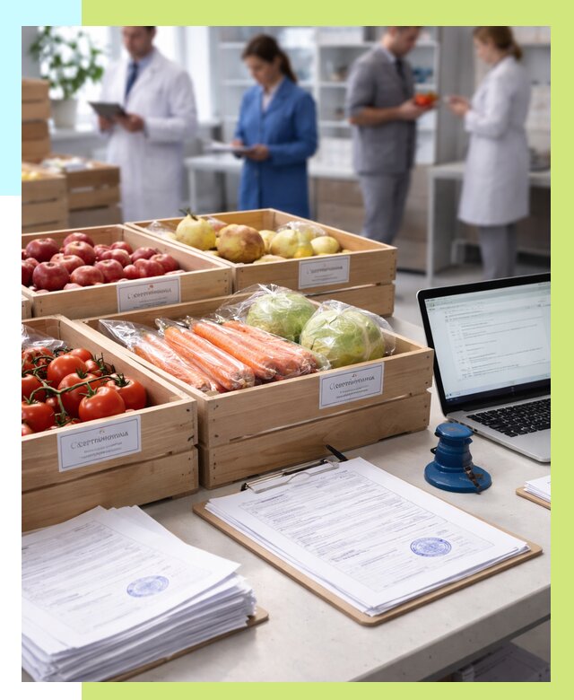 Сертификация овощей и фруктов в Ленинске-Кузнецком от 8688 р. | Алешин-Лнн