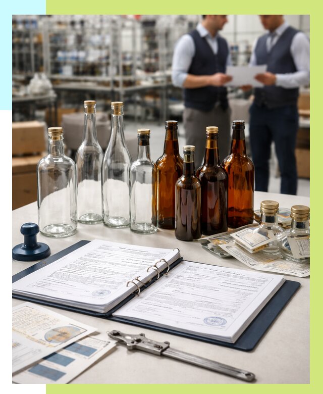 Сертификация стеклянных бутылок в Ленинске-Кузнецком от 25553 р. | Алешин-Лнн