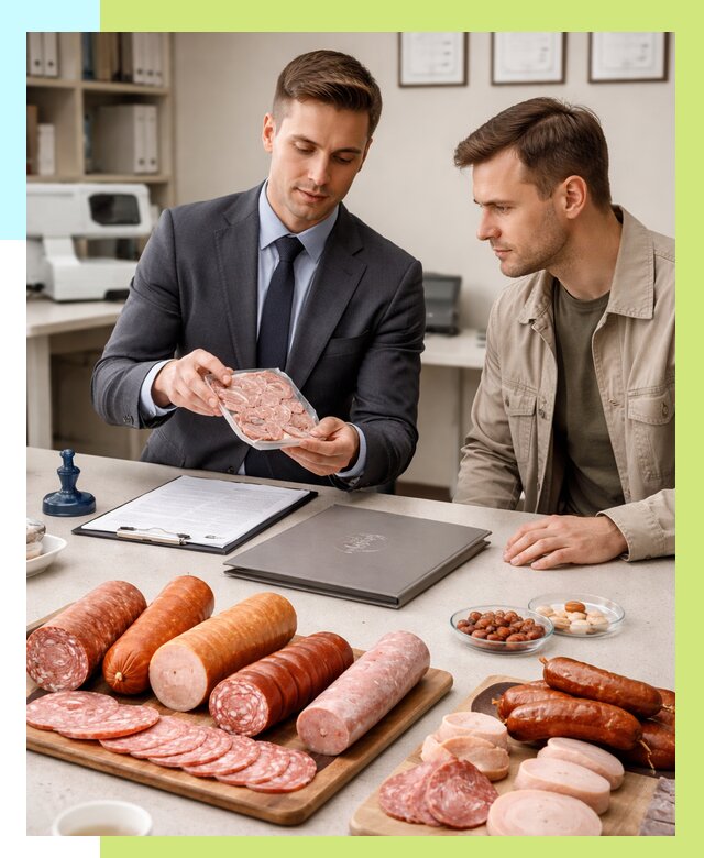 Сертификация колбасных изделий в Ленинске-Кузнецком от 7666 р. | Алешин-Лнн