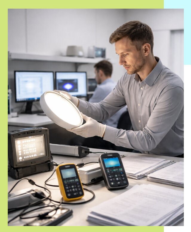 Сертификация светильников в Ленинске-Кузнецком: испытания и оформление