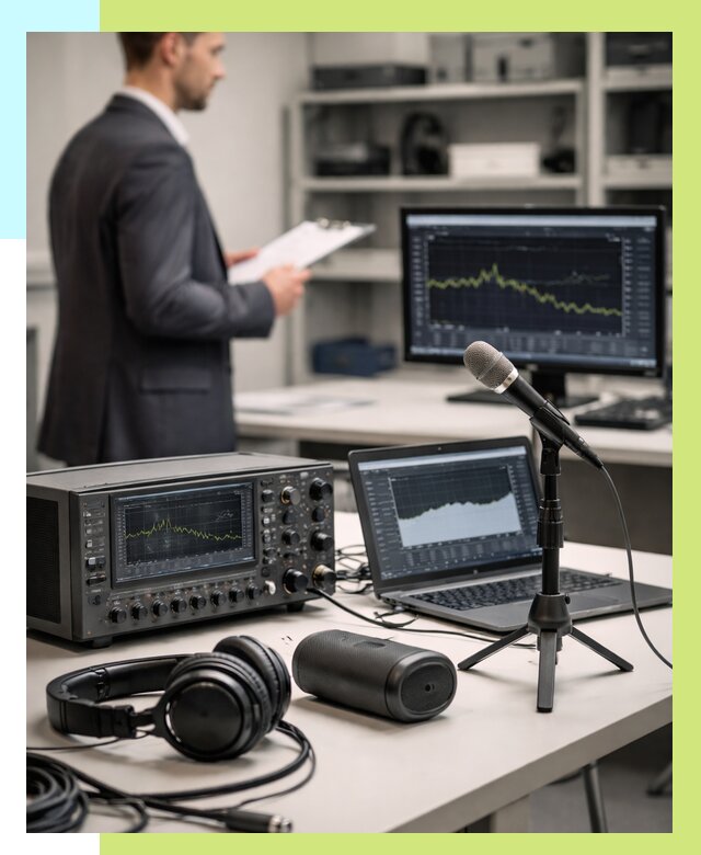 Сертификация аудиотехники в Ленинске-Кузнецком от 15332 р., Алешин-Лнн