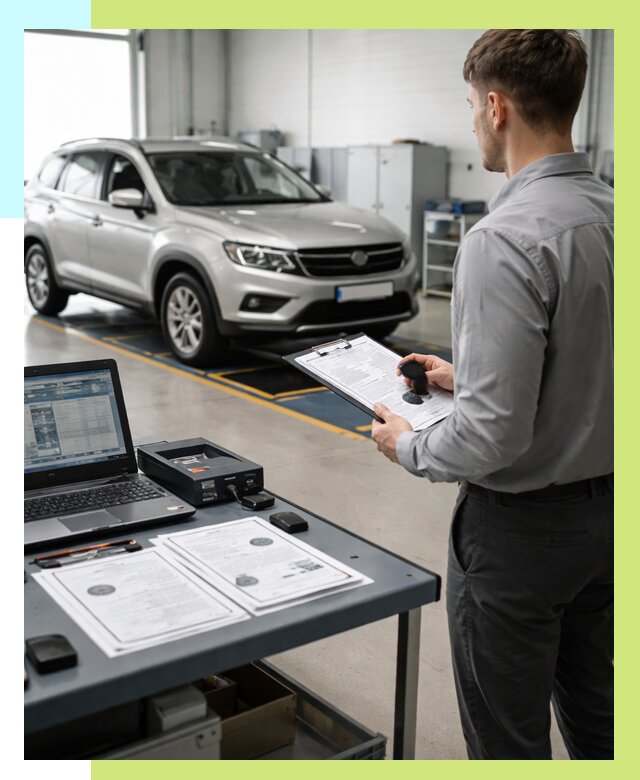 Сертификация транспортных средств в Ленинске-Кузнецком от 12265 р. | Алешин-Лнн