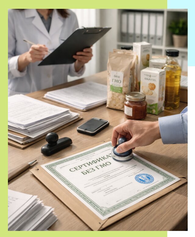 Получение сертификата Без ГМО для продукции в Ленинске-Кузнецком