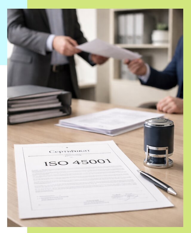 Сертификат ISO 45001 в Ленинске-Кузнецком под ключ от 45995 р. | Алешин-Лнн