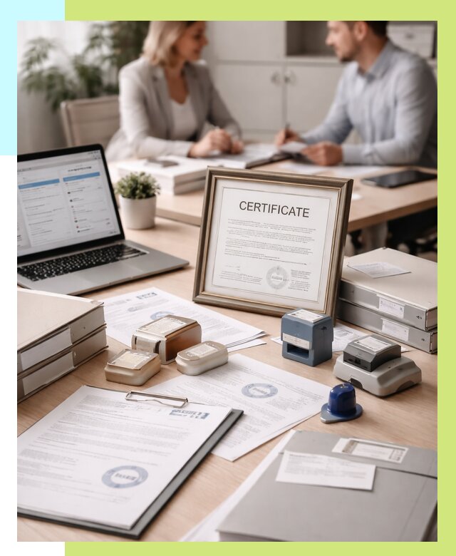 Сертификация компании в Ленинске-Кузнецком от 45995 р. | Алешин-Лнн — заказ